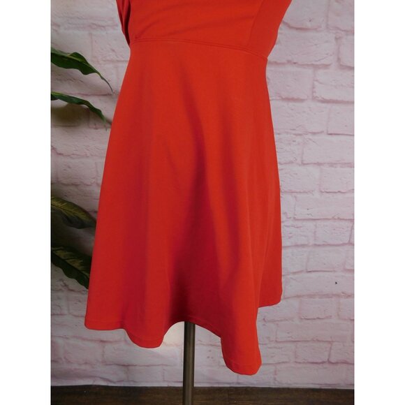 SALE Cross-Back Skater Dress Red Sleeveless  Junior S - Picture 3 of 9